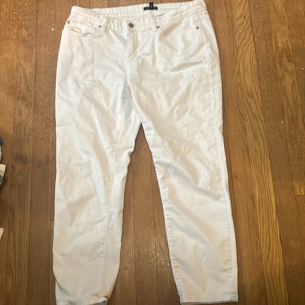 Stretchy and non see through white jeans